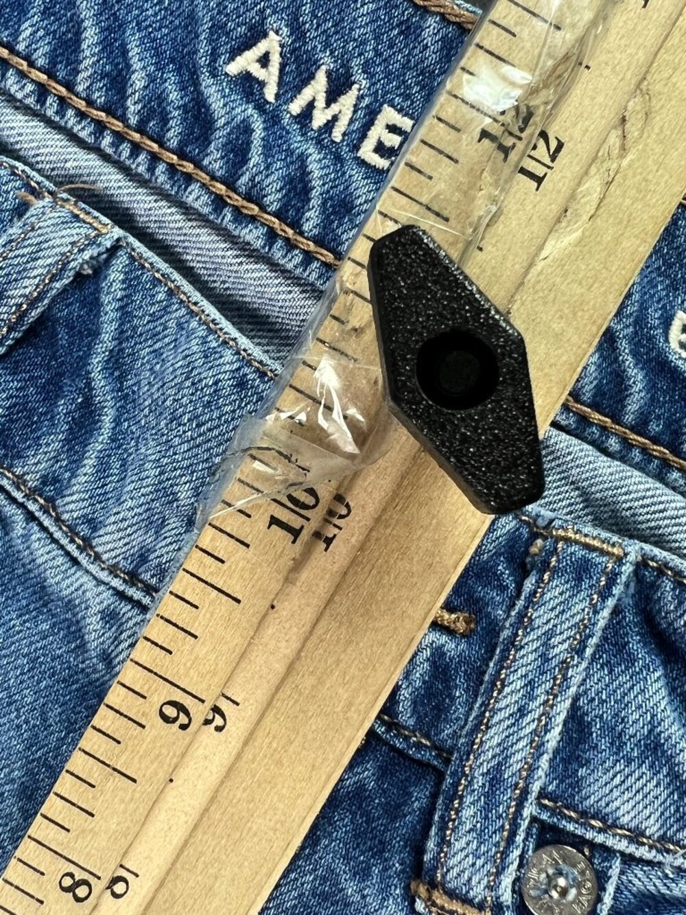 American Eagle Jeans Women's 28x27* Baggy Skater Blue Distressed Denim Tag 4S - Picture 15 of 16